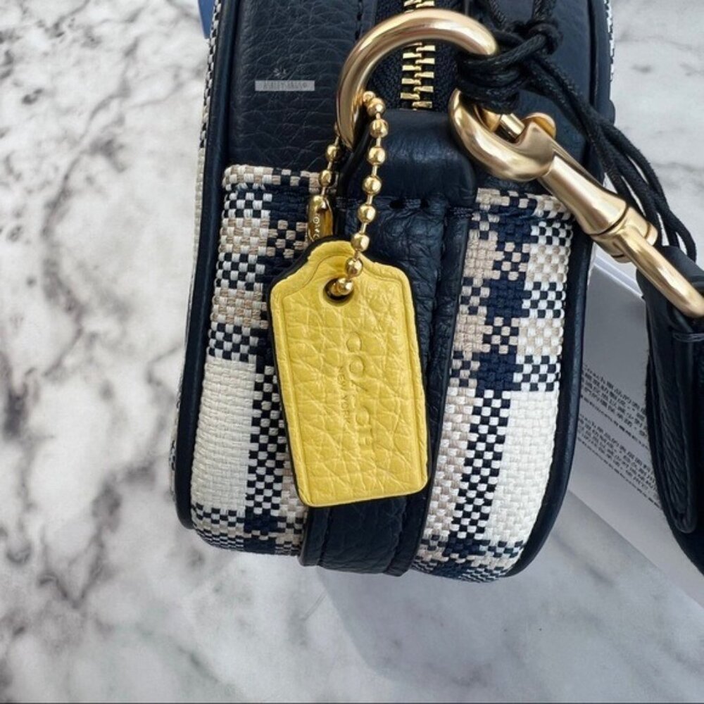 Coach Plaid Mini Dempsey Camera Bag In Signature Jacquard With Coach Patch - Picture 4 of 10